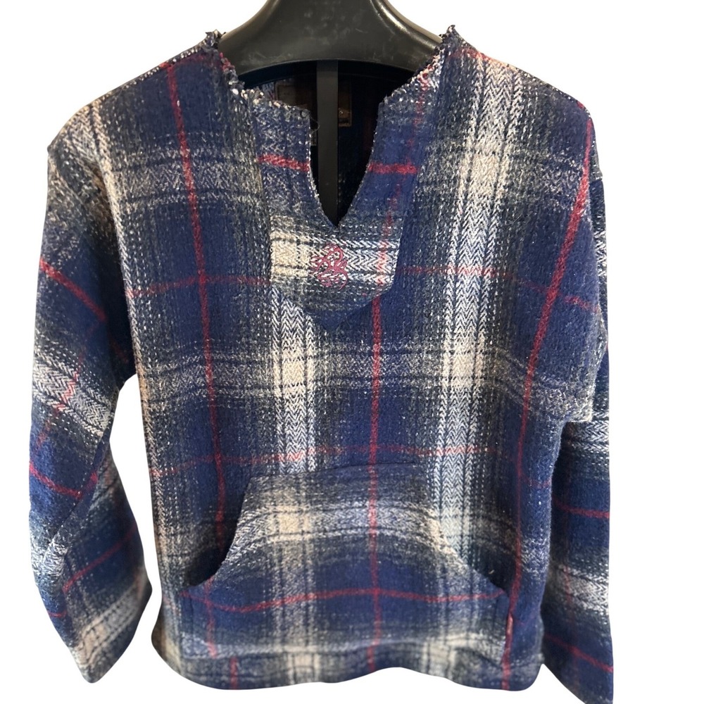 Legendary Whitetails Original Deer Gear Plaid Pullover Hoodie Casual Size M